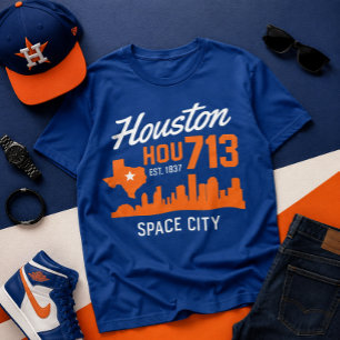 Camiseta Houston Texas 713 Space City Skyline