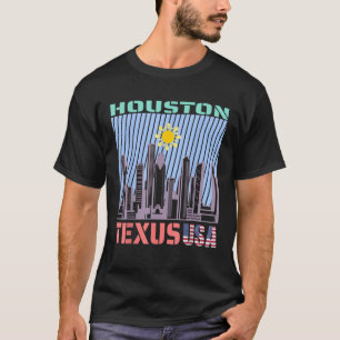 Camiseta Houston Texas America Skyline Country City Sky