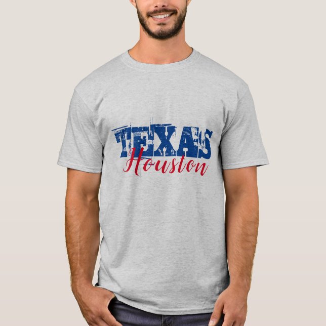 Camiseta Houston Texas Dual Font (Anverso)