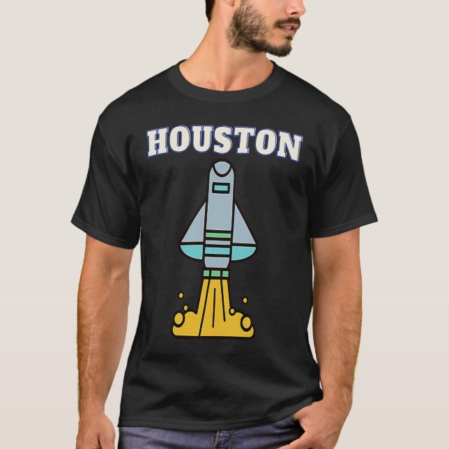 Camiseta Houston Texas Spaceship  For Souvenir For (Anverso)