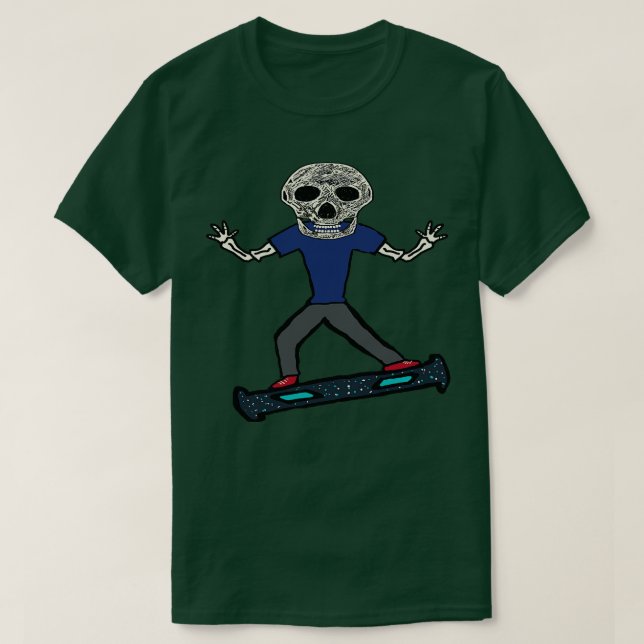 Camiseta Hoverboard Skeleton (Diseño del anverso)