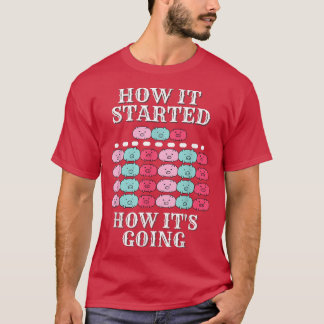 Camiseta How it started, how it's going, funny pigs, multip