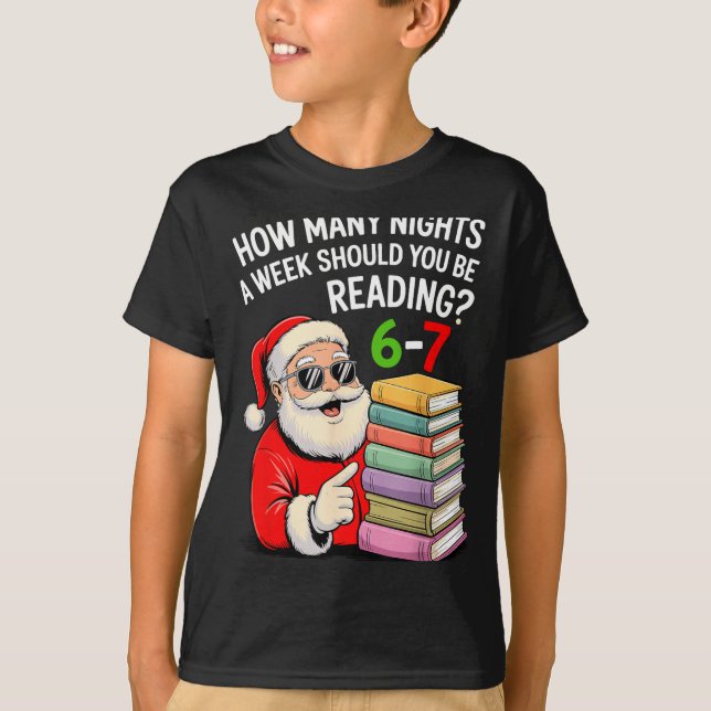 Camiseta How Many Nights A Week Should You Be Reading 67 Ch (Anverso)