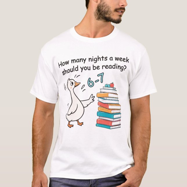 Camiseta How Many Nights a Week Should You Be Reading 6-7 (Anverso)