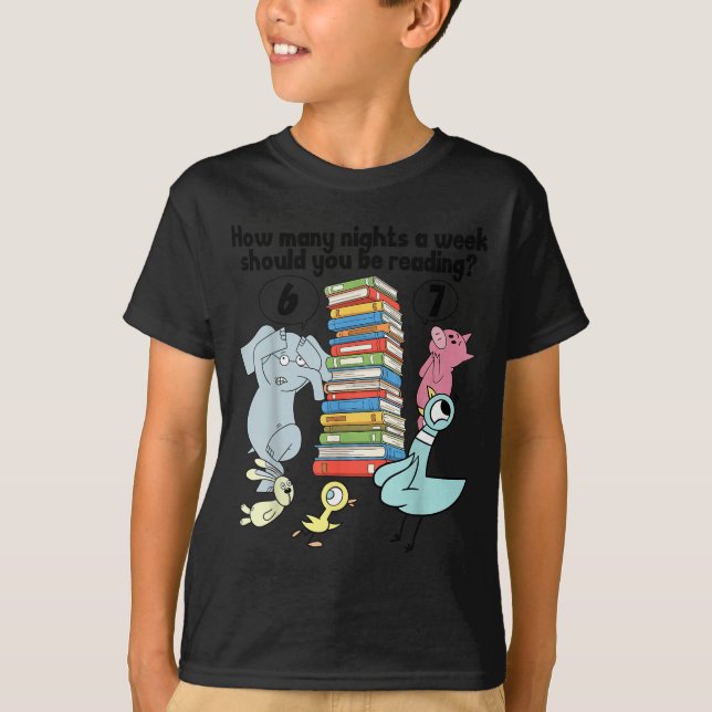 Camiseta How Many Nights A Week Should You Be Reading_ 6–7  (Anverso)
