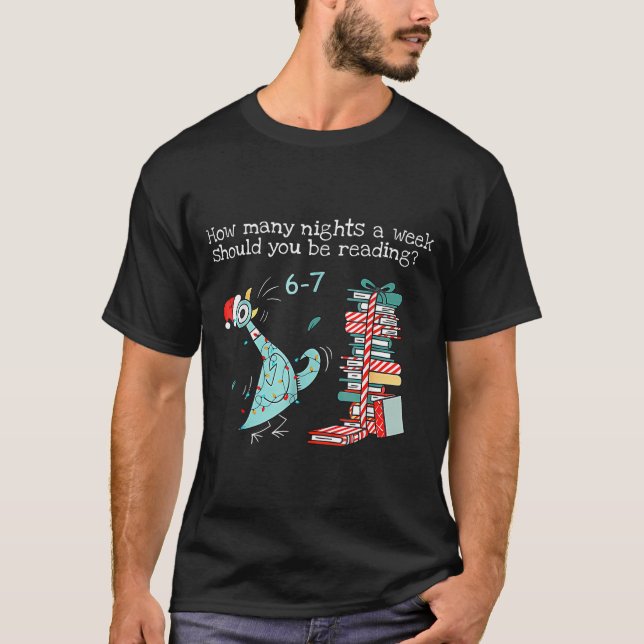 Camiseta How Many Nights A Week Should You Be Reading 6-7 T (Anverso)