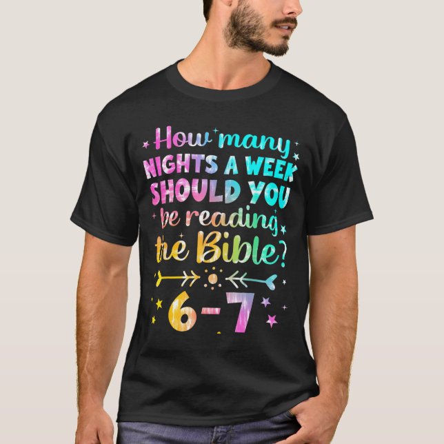 Camiseta How Many Nights A Week Should You Be Reading The B (Anverso)
