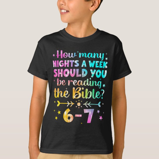 Camiseta How Many Nights A Week Should You Be Reading The B (Anverso)