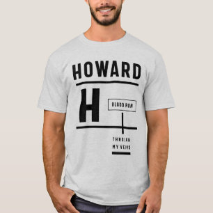 Camiseta Howard Personalized Name Birthday Gift