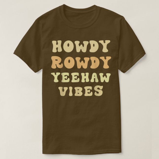 Camiseta Howdy Boho Rodeo estético de Rodeo del Sur del Paí (Diseño del anverso)