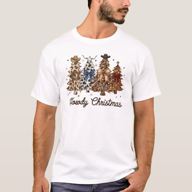 Camiseta Howdy Christmas, Western Christmas (Anverso)