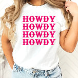 Camiseta Howdy Cowgirl Disco Última Bachelorette<br><div class="desc">Un divertido diseño de vaquera con detalles rosa y rosa claro</div>