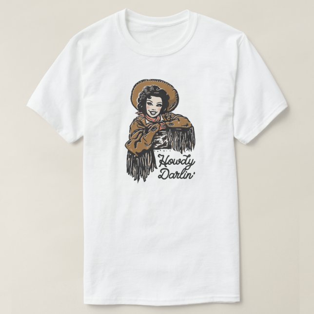 Camiseta Howdy Darlin' Cowgirl (Diseño del anverso)