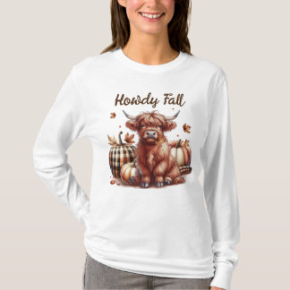 Camiseta Howdy Fall Highland Cow