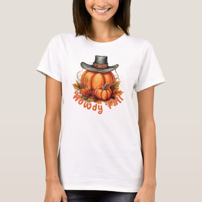 Camiseta Howdy Fall - Rústicos Vibes otoñales (Anverso)