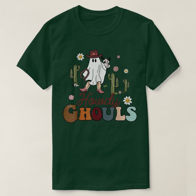 Camiseta Howdy Ghouls, Fantasma, Vaquero Fantasma, Hal (Diseño del anverso)
