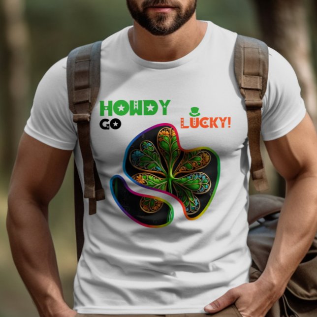 Camiseta ¡Howdy Go Lucky! - Fiesta de danza verde brillante (Subido por el creador)