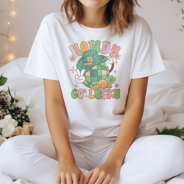 Camiseta Howdy Go Lucky Western St. Patrick's Day (Subido por el creador)