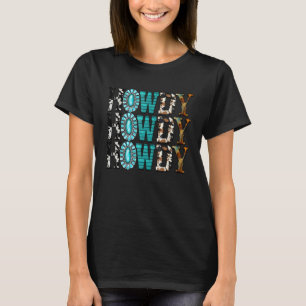 Camiseta Howdy Howdy Gemstone Rodeo Piel de vaca Occidental