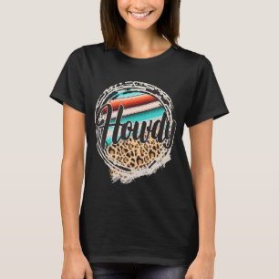 Camiseta HOWDY Leopard Cow Pattern Serape Print Cowgirl Ro