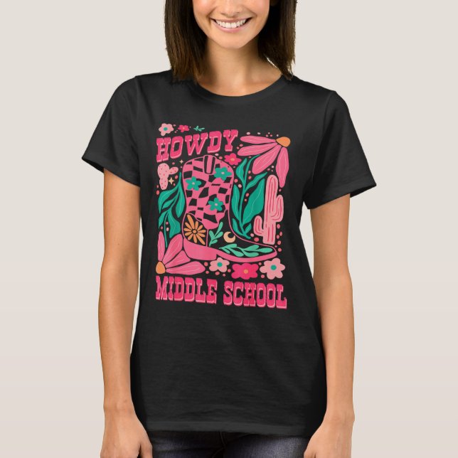 Camiseta Howdy Middle School Western Girl Country Rodeo Nk  (Anverso)