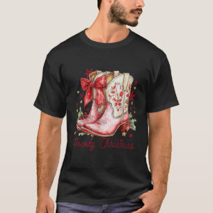 Camiseta Howdy Navidades Western Cowgirl Coquette Bow Chris