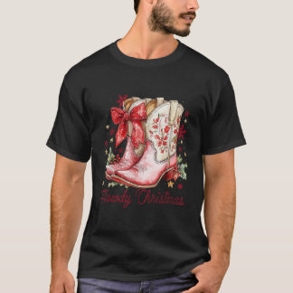 Camiseta Howdy Navidades Western Cowgirl Coquette Bow Chris