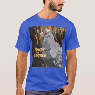 Camiseta Howdy Partner Pigeon with Cowboy Har 2