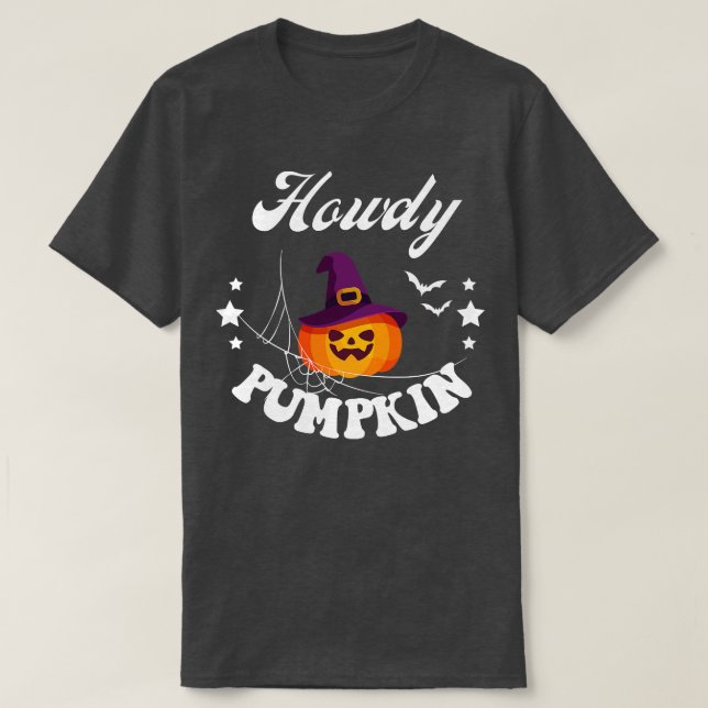 Camiseta Howdy Pumpkin 3 (Diseño del anverso)