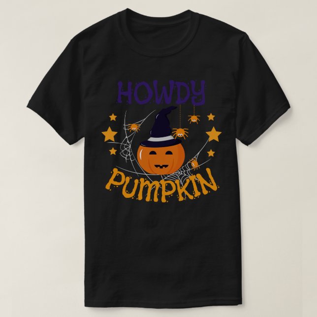 Camiseta Howdy Pumpkin 6 (Diseño del anverso)