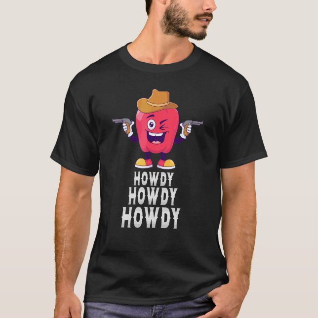 Camiseta Howdy Red Peppers Rodeo Western Country (Anverso)
