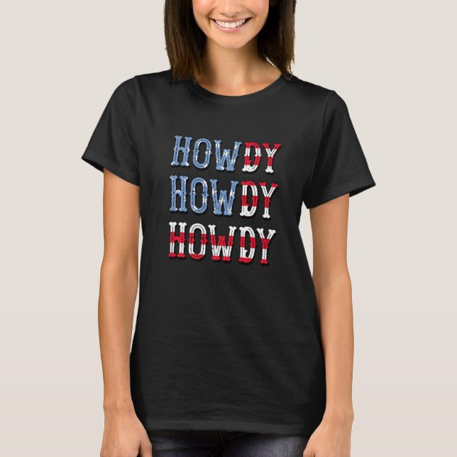 Camiseta Howdy Retro Cowgril & Cowboy Western Rodeo Texas 4 (Anverso)