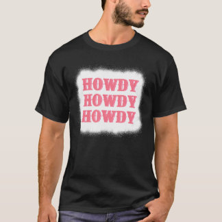 Camiseta Howdy Rodeo Western Country Southern Cowgirl Bleac