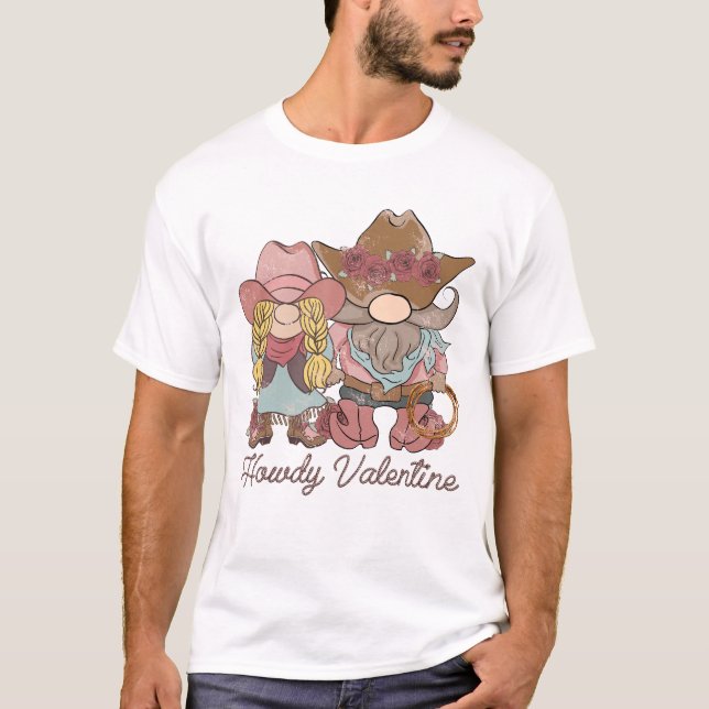 Camiseta Howdy Valentine Country Gnomes (Anverso)