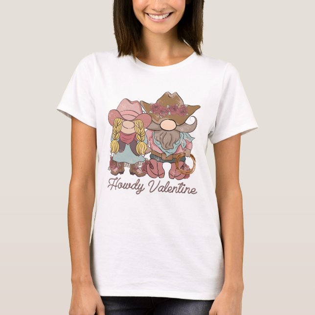 Camiseta Howdy Valentine Country Gnomes (Anverso)