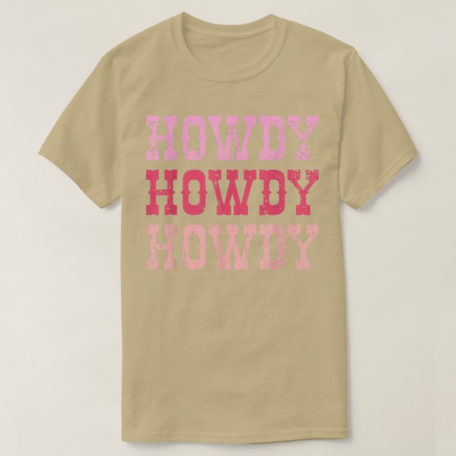 Camiseta Howdy Vintage Rodeo Western Country Southern Cowgi (Diseño del anverso)