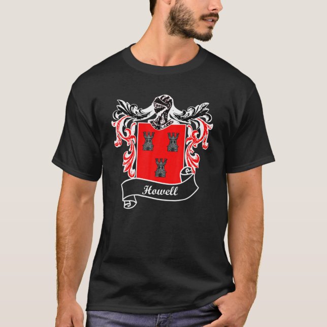 Camiseta Howell Coat of Arms apellido apellido apellido fam (Anverso)