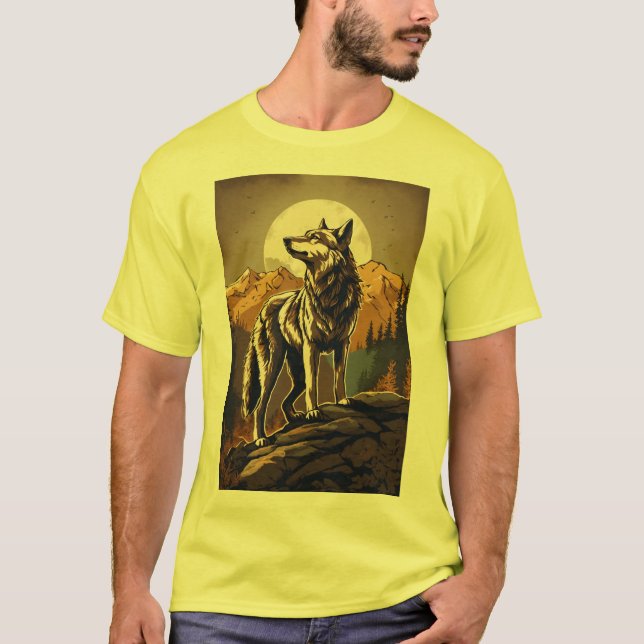 Camiseta Howl lunar: Wolf T-Shirt (Anverso)