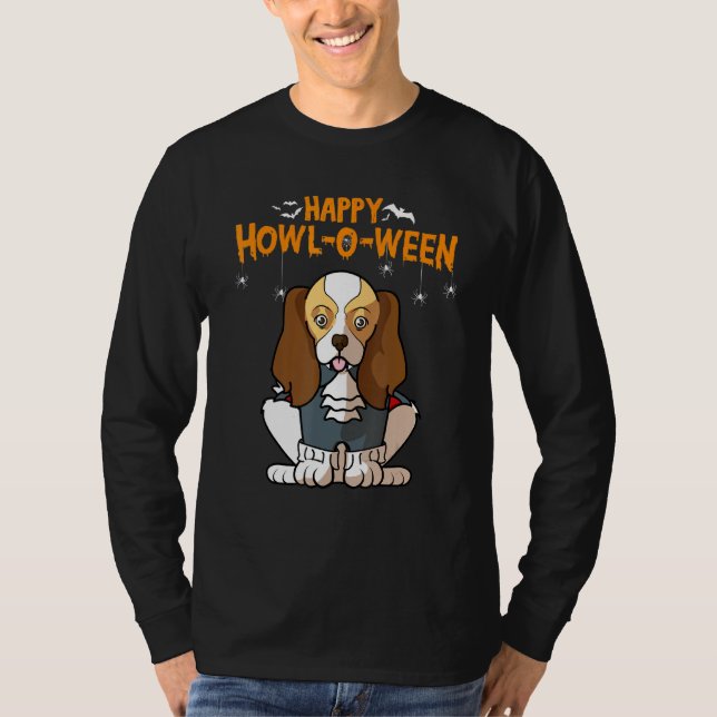 Camiseta Howl O Ween Cavalier King Charles Spaniel Costume (Anverso)