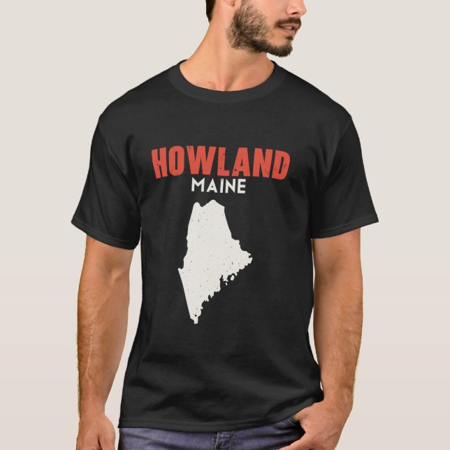 Camiseta Howland Maine USA State America Travel Mainer (Anverso)