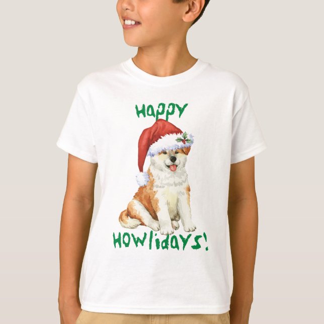 Camiseta Howliday feliz Akita (Anverso)