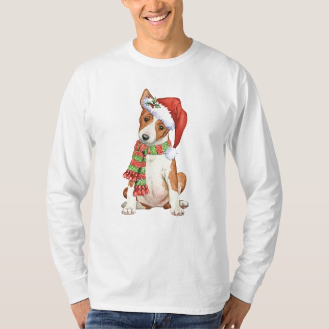 Camiseta Howliday feliz Basenji (Anverso)