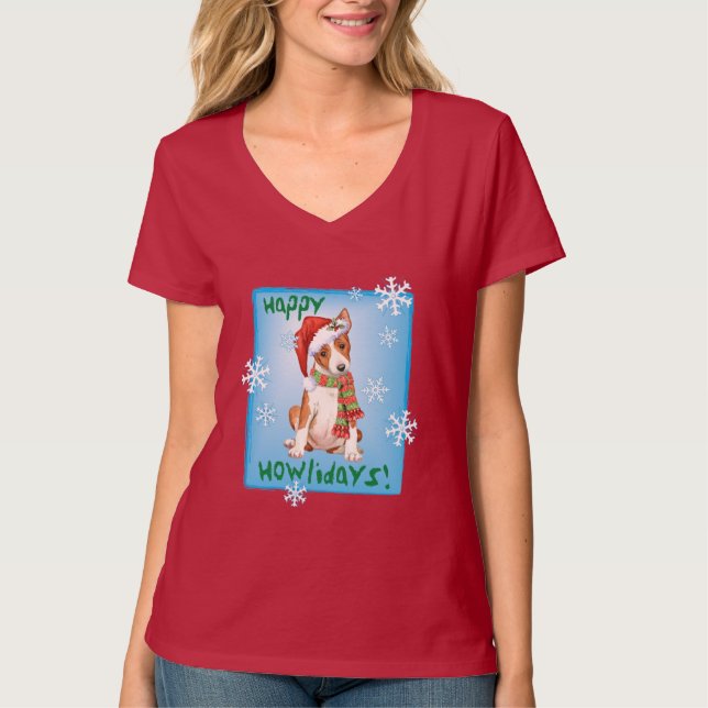 Camiseta Howliday feliz Basenji (Anverso)