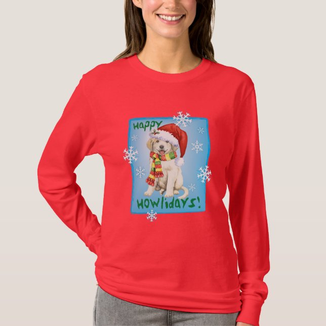 Camiseta Howlidays feliz los grandes Pirineos (Anverso)