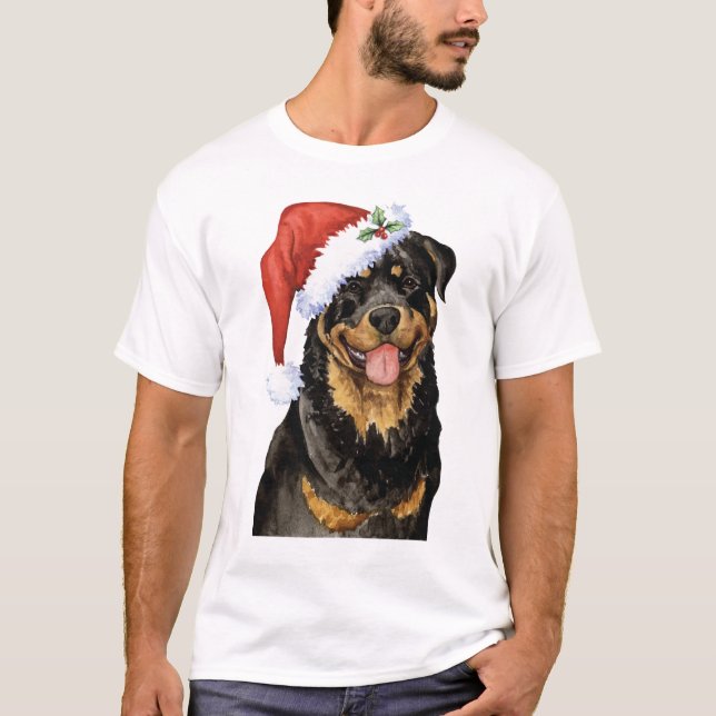 Camiseta Howlidays feliz Rottweiler (Anverso)