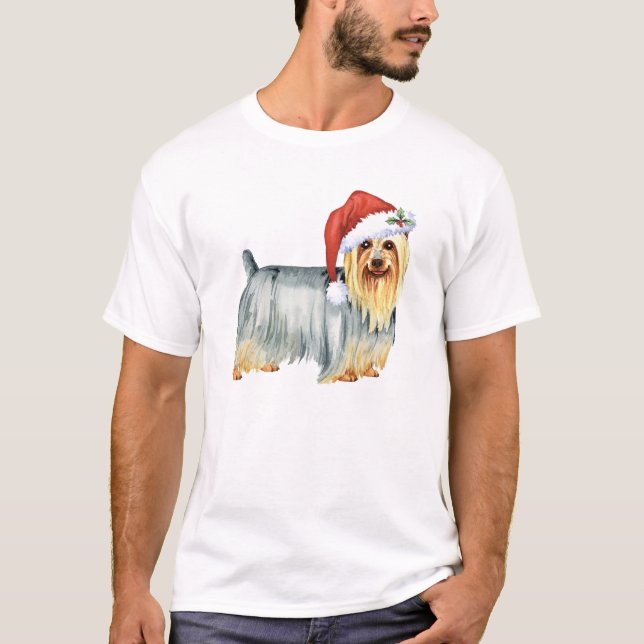 Camiseta Howlidays feliz Terrier sedoso (Anverso)