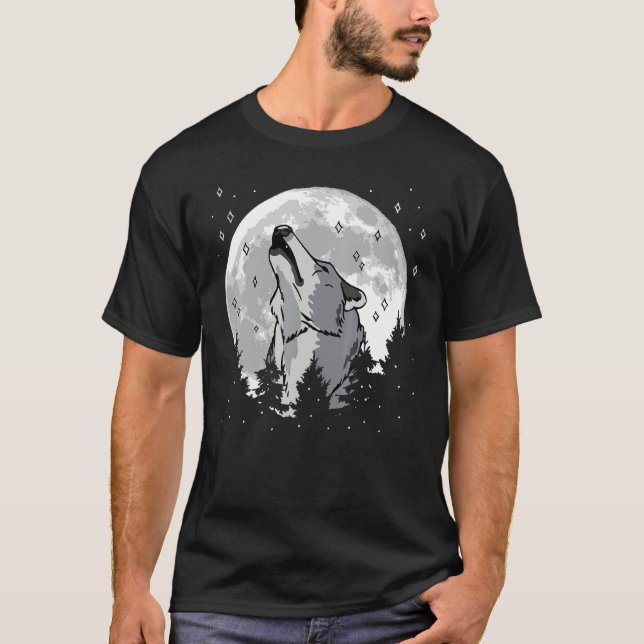Camiseta Howling At The Moon Wolves Wolf 2 (Anverso)