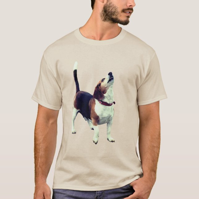Camiseta Howling Beagle Cute Dog (Anverso)