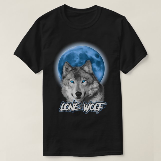 Camiseta Howling Lone Wolf On Moon Animal Funny Wolves Love (Diseño del anverso)