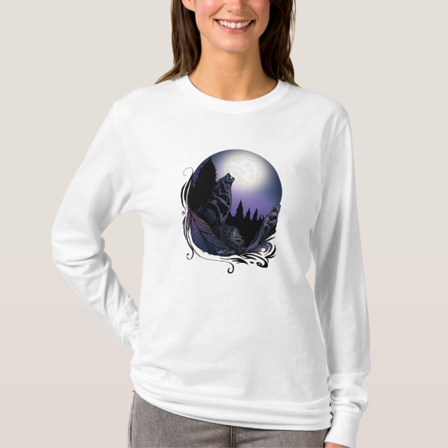 Camiseta Howling Wolf (Diseño de firma) (Anverso)
